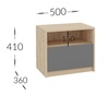 Spálňová zostava BOXBY, farba biela mat/dub coastland satin