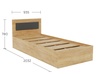 Posteľ s roštom 90x200 cm BOXBY, dub artisan/satin