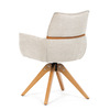 DCH-D1348 CRM2 - Stolička jedálenská, béžová látka, 360 ° vratný mechanizmus, masív jaseň