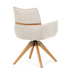 DCH-D1348 CRM2 - Stolička jedálenská, béžová látka, 360 ° vratný mechanizmus, masív jaseň