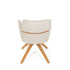 DCH-D1348 CRM2 - Stolička jedálenská, béžová látka, 360 ° vratný mechanizmus, masív jaseň