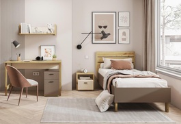 Detská zostava LIMERA farba dub artisan/béžová/hľuzovka