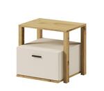 Nočný stolík so zásuvkou LIMERA farba dub artisan/béžová