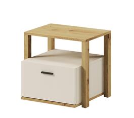 Nočný stolík so zásuvkou LIMERA farba dub artisan/béžová