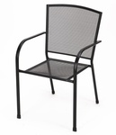 Záhradné kovové kreslo REVIR čierne