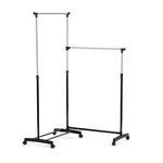 GD-174 BK - Vešiak dvojramenný, čierny plast.