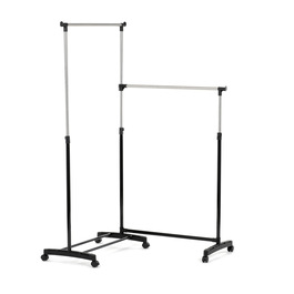 GD-174 BK - Vešiak dvojramenný, čierny plast.