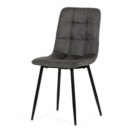 CT-281 BK3 - Stolička jedálenská, antracitová látka cowboy, nohy čierny kov