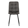 CT-281 BK3 - Stolička jedálenská, antracitová látka cowboy, nohy čierny kov