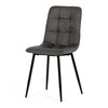 CT-281 BK3 - Stolička jedálenská, antracitová látka cowboy, nohy čierny kov