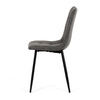 CT-281 BK3 - Stolička jedálenská, antracitová látka cowboy, nohy čierny kov