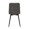 CT-281 BK3 - Stolička jedálenská, antracitová látka cowboy, nohy čierny kov