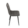CT-281 BK3 - Stolička jedálenská, antracitová látka cowboy, nohy čierny kov