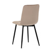 CT-281 CRM4 - Stolička jedálenská, krémová zamatová látka, nohy čierny kov