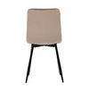 CT-281 CRM4 - Stolička jedálenská, krémová zamatová látka, nohy čierny kov