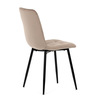 CT-281 CRM4 - Stolička jedálenská, krémová zamatová látka, nohy čierny kov