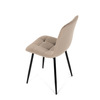CT-281 CRM4 - Stolička jedálenská, krémová zamatová látka, nohy čierny kov
