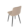 CT-281 CRM4 - Stolička jedálenská, krémová zamatová látka, nohy čierny kov