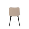 CT-281 CRM4 - Stolička jedálenská, krémová zamatová látka, nohy čierny kov