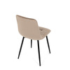CT-281 CRM4 - Stolička jedálenská, krémová zamatová látka, nohy čierny kov
