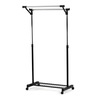 84511 BK - Stojan na šaty s výklopným ramenom, čierna farba, kov / plast, chróm