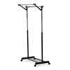 84511 BK - Stojan na šaty s výklopným ramenom, čierna farba, kov / plast, chróm