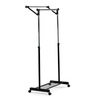 84511 BK - Stojan na šaty s výklopným ramenom, čierna farba, kov / plast, chróm