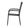 AZC-S2113 BK - Stolička záhradná, čierny umelý ratan, kov, stohovateľná.