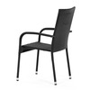 AZC-S2113 BK - Stolička záhradná, čierny umelý ratan, kov, stohovateľná.