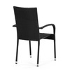 AZC-S2113 BK - Stolička záhradná, čierny umelý ratan, kov, stohovateľná.