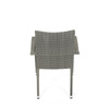 AZC-S2114 GREY - Stolička záhradná, šedý umelý ratan, kov, stohovateľná.
