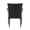AZC-S2117 BK - Stolička záhradná, čierny umelý ratan, kov, stohovateľná.
