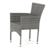 AZC-S2118 GREY - Stolička záhradná, šedý umelý ratan, kov, stohovateľná.