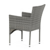 AZC-S2118 GREY - Stolička záhradná, šedý umelý ratan, kov, stohovateľná.