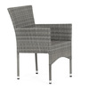 AZC-S2118 GREY - Stolička záhradná, šedý umelý ratan, kov, stohovateľná.