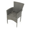 AZC-S2118 GREY - Stolička záhradná, šedý umelý ratan, kov, stohovateľná.