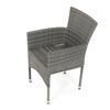 AZC-S2118 GREY - Stolička záhradná, šedý umelý ratan, kov, stohovateľná.