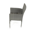 AZC-S2118 GREY - Stolička záhradná, šedý umelý ratan, kov, stohovateľná.