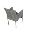 AZC-S2118 GREY - Stolička záhradná, šedý umelý ratan, kov, stohovateľná.