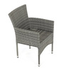 AZC-S2118 GREY - Stolička záhradná, šedý umelý ratan, kov, stohovateľná.