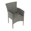 AZC-S2118 GREY - Stolička záhradná, šedý umelý ratan, kov, stohovateľná.