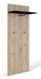 ZEMURA vešiakový panel, biely dub/čierna