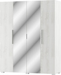 ESTEVAN šatníková skriňa 4D, biela/light artwood