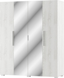 ESTEVAN šatníková skriňa 4D, biela/light artwood