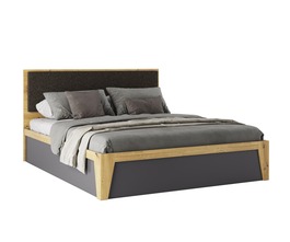 SKÚRA manželská posteľ 160, dub Artisan/grafit