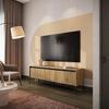 Televízny stolík 4D s LED 167 IPOLIS dub artisan/čierna