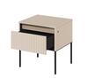Nočný stolík 1S s LED IPOLIS piesková/čierna