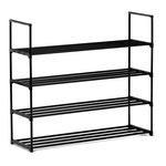 GD-406 BK - Botník, 4 police, čierny kov