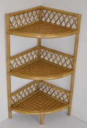 Ratanová polica rohová 3 poschodia typ FL