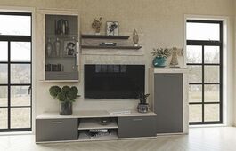 Obývacia stena VITO artwood/grafit grey